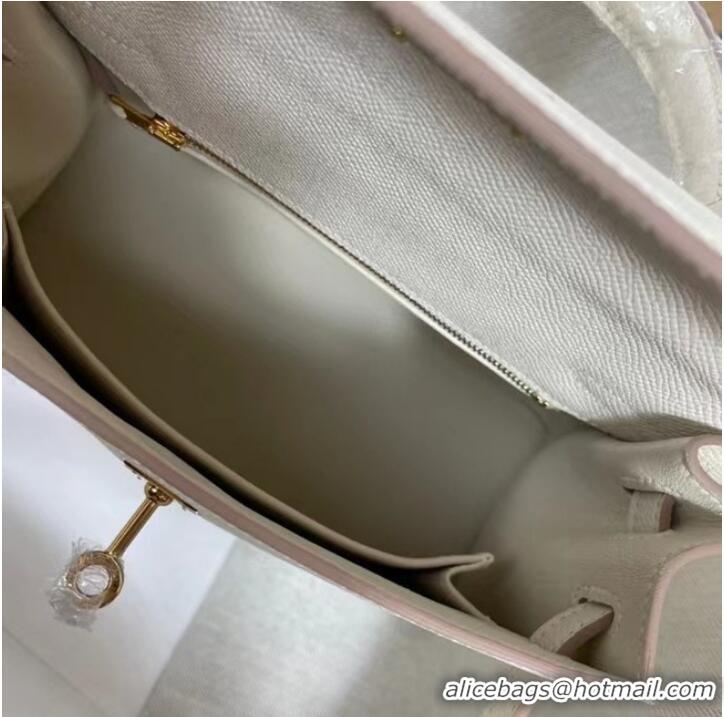 Shop Fashion Hermes Kelly 25cm Shoulder Bags Epsom KL2755 white&gold