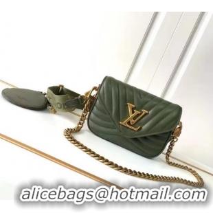 Low Price LOUIS VUITTON NEW WAVE Shoulder Bag M56466 Olive green