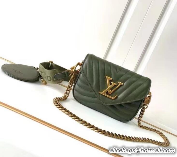 Low Price LOUIS VUITTON NEW WAVE Shoulder Bag M56466 Olive green