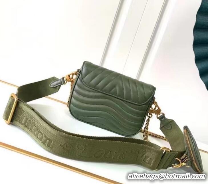 Low Price LOUIS VUITTON NEW WAVE Shoulder Bag M56466 Olive green