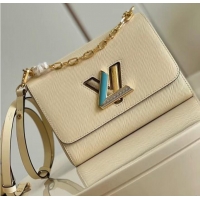 Classic Grade Louis Vuitton TWIST MM M50282 Quartz White