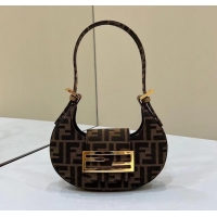 Specials Grade FENDI FF Fabric Shoulder bag FF10592 brown