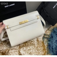 Luxurious SAINT LAURENT MANHATTAN SHOULDER BAG IN BOX SAINT LAURENT LEATHER 5792710 BLANC VINTAGE