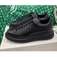 Best Price Alexander McQueen Oversized Sneakers in Silky Calfskin All Black 072342