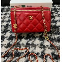 Popular Style CHANEL VANITY WITH CHAIN 68105 red