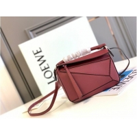 Top Quality Loewe mini Puzzle Bag Original Leather 6124 red