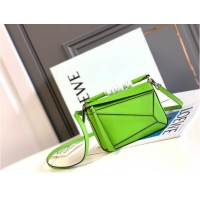 Buy Discount Loewe mini Puzzle Bag Original Leather 6124 green