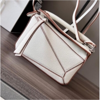 New Fashion Loewe mini Puzzle Bag Original Leather 6124 cream