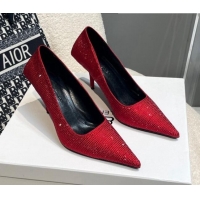 Popular Style Balenciaga x Gucci Knife Crystal High Heel Pumps 8.5cm Red 2081314