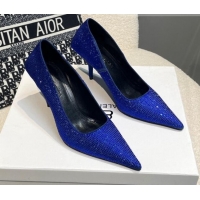 Cheap Price Balenciaga x Gucci Knife Crystal High Heel Pumps 8.5cm Blue 2081317