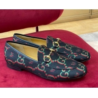 Cheap Price Gucci Jordaan Flower Jacquard Loafers Black 081325