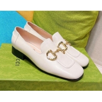 Purchase Gucci Leather Loafer with Horsebit White 0825102