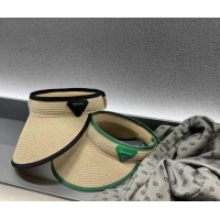 Top Quality Bottega Veneta Visor Hat 0401152 Beige/Green/Black 2022