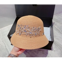 Modern Grade Miu Miu Crystal Straw Bucket Hat M2901 Khkai 2022