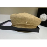 Unique Grade Saint Laurent YSL Beret Hat 091555 Beige 2022