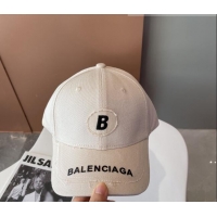 Most Popular Balenciaga Canvas Baseball Hat 101963 White 2022