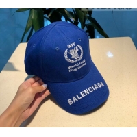 New Style Balenciaga Canvas Baseball Hat 101968 Blue 2022