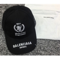 Good Product Balenciaga Canvas Baseball Hat B28116 Black 2022