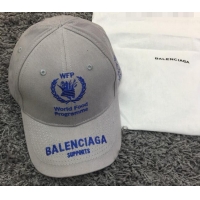 Famous Brand Balenciaga Canvas Baseball Hat B28116 Grey 2022