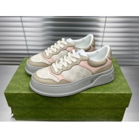 Purchase Gucci GG Canvas and Leather Sneakers Beige 092164