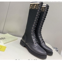 Luxury Fendi Knit Classic Boots 092148