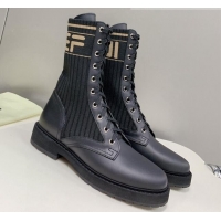 1:1 aaaaa Fendi Knit Classic Ankle Boots 092153