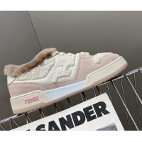 Purchase Fendi Match Shearling Sneakers Pink 101462