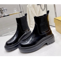 Top Quality Fendi Domino Ankle Biker Boots in Smooth Leather Black 102960