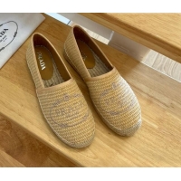 Good Product Prada Straw Espadrilles Apricot 082679