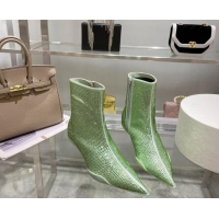 Luxury Prada Crystal Ankle Boots 3.5cm Green 1102101