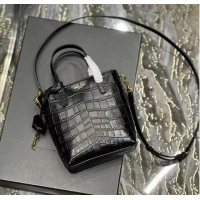 Good Product SAINT LAUREN shoulder bag IN CROCODILE-EMBOSSED LEATHER Y722366 black