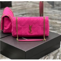 Promotional SAINT LAURENT JAMIE MEDIUM CHAIN BAG CARRE RIVE GAUCHE IN LAMBSKIN AND SUEDE 515821 ROSE