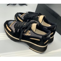 Purchase Chanel Vintage Sneakers 4cm Black 082447