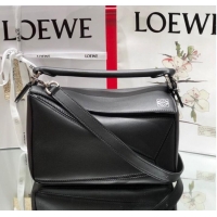 Big Discount Loewe Puzzle Bag Leather 1609 black