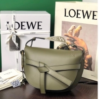 Promotional Loewe small Crossbody Bags Original Leather 8087 blackish green