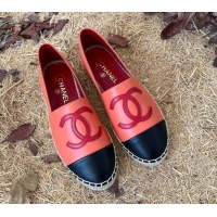 Grade Chanel Lambskin Espadrilles Pink 090815