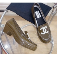 Unique Style Chanel CC Patent Leather Loafers Oliver 092126