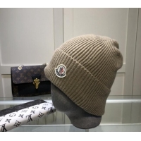 Top Quality Moncler Wool Knit Hat 110903 Khaki 2022