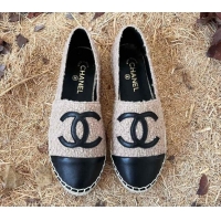 Top Grade Chanel Shearling Espadrilles Beige 101227