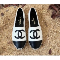 Grade Quality Chanel Shearling Espadrilles White 101228