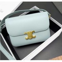 Traditional Specials Celine TEEN CLASSIC BAG CALFSKIN 187366 LIGHT BLUE