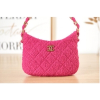 Pretty Style CHANEL SMALL Tweed & Gold-Tone Metal AS3562 ROSE