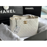 Grade Quality CHANEL Calfskin & Gold-Tone Metal AS3508 white