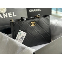 Affordable Price CHANEL Calfskin & Gold-Tone Metal AS3508 black