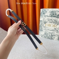 Sumptuous DIOR CARO PEARLS 15 MM BELT Calfskin 0287UW