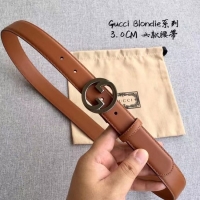 Shop Duplicate Gucci Blondie 30MM leather belt 703148-1