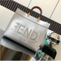 Reasonable Price Fendi Sunshine Medium leather shopper 8BH386A silver