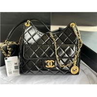 Trendy Design CHANEL 2023 HANDBAG Shiny Calfskin AS3609 Black & gold-Tone Metal