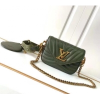 Low Price LOUIS VUITTON NEW WAVE Shoulder Bag M56466 Olive green