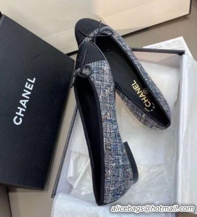 Stylish Chanel Tweed Classic Ballerinas Multicolor 101328